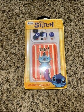 Disney Stitch Halloween Magnetic Wallet Card Holder